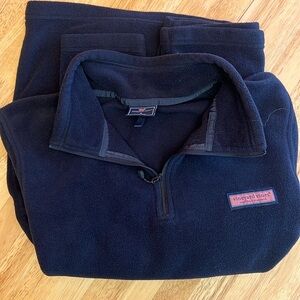 Vineyard vines quarter zip sweater fleece